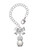 Silver Plated 3-D Imitation Pearl & Clear Crystal Owl - Bow Charm Accessory for Tumblers and Thermal Cups