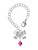 Fuchsia Crystal Bicone - Bow Charm Accessory for Tumblers and Thermal Cups