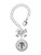 Silver Plated Domed Black LPN - Bow Charm Accessory for Tumblers and Thermal Cups