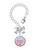 Silver Plated Domed Multi Color CPhT - Bow Charm Accessory for Tumblers and Thermal Cups