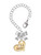 Gold-tone Large Lil Sister Heart with Clear Crystal - Bow Charm Accessory for Tumblers and Thermal Cups