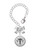 Silver Plated Domed Black VT - Bow Charm Accessory for Tumblers and Thermal Cups