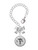 Silver Plated Domed Black LVN - Bow Charm Accessory for Tumblers and Thermal Cups