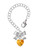 10mm Yellow Crystal Heart - Bow Charm Accessory for Tumblers and Thermal Cups