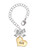 Gold-tone Large Aunt Heart with Crystal - Bow Charm Accessory for Tumblers and Thermal Cups