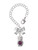 Silver Plated 3-D Purple & AB Crystal Owl - Bow Charm Accessory for Tumblers and Thermal Cups