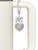 Silver Plated Large Rounded Clear AB Oktant Crystal Heart - Bow Charm Accessory for Tumblers and Thermal Cups