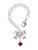 January - Maroon Crystal Bicone - Bow Charm Accessory for Tumblers and Thermal Cups