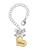Gold-tone Large Mother Heart with Crystal - Bow Charm Accessory for Tumblers and Thermal Cups