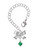 May - Green Crystal Bicone - Bow Charm Accessory for Tumblers and Thermal Cups