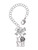 Silver Plated Love Pickleball Bow Charm Accessory for Tumblers and Thermal Cups