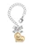 Gold-tone Large Godmother Heart with Crystal - Bow Charm Accessory for Tumblers and Thermal Cups
