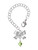 August - Lime Green Crystal Bicone - Bow Charm Accessory for Tumblers and Thermal Cups