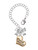 Gold-tone Class of 2027 Heart - Bow Charm Accessory for Tumblers and Thermal Cups