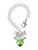 10mm Lime Green Crystal Heart - Bow Charm Accessory for Tumblers and Thermal Cups