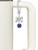 Silver Plated 10mm Blue Crystal Drop - Bow Charm Accessory for Tumblers and Thermal Cups