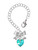 10mm Teal Crystal Heart - Bow Charm Accessory for Tumblers and Thermal Cups