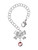 Silver Plated Crystal Light Pink Channel Drop - Bow Charm Accessory for Tumblers and Thermal Cups