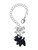 Resin Black Bull Terrier Dog - Bow Charm Accessory for Tumblers and Thermal Cups