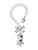 Resin White Bull Terrier Dog - Bow Charm Accessory for Tumblers and Thermal Cups