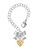 10mm Gold-tone Crystal Heart - Bow Charm Accessory for Tumblers and Thermal Cups