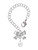 Silver Plated Crystal Clear Channel Drop - Bow Charm Accessory for Tumblers and Thermal Cups