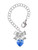 10mm Blue Crystal Heart - Bow Charm Accessory for Tumblers and Thermal Cups