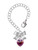 10mm Purple Crystal Heart - Bow Charm Accessory for Tumblers and Thermal Cups