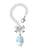 Resin White Cupcake with Blue Frosting - Bow Charm Accessory for Tumblers and Thermal Cups