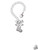 Silver Plated Pickleball Heart Bow Charm Accessory for Tumblers and Thermal Cups