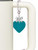 Acrylic 1" Teal Heart - Bow Charm Accessory for Tumblers and Thermal Cups