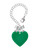 Acrylic 1" Green Heart - Bow Charm Accessory for Tumblers and Thermal Cups