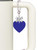 Acrylic 1" Royal Blue Heart - Bow Charm Accessory for Tumblers and Thermal Cups
