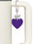 Acrylic 1" Purple Heart - Bow Charm Accessory for Tumblers and Thermal Cups