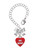 Acrylic Red "Be Mine / Kiss Me" Heart - Bow Charm Accessory for Tumblers and Thermal Cups