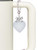 Acrylic 1" Shimmer White Heart - Bow Charm Accessory for Tumblers and Thermal Cups