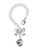 Silver Plated 3-D Enamel Soccerball Spinner - Bow Charm Accessory for Tumblers and Thermal Cups