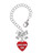 Acrylic Red "Dream On / Bite Me" Heart - Bow Charm Accessory for Tumblers and Thermal Cups