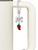 Silver Plated Red Jalapeno - Bow Charm Accessory for Tumblers and Thermal Cups