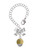 Silver Plated 3-D Enamel Waterpolo ball Spinner - Bow Charm Accessory for Tumblers and Thermal Cups