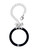 Acrylic 1 1/2" Ring with 4mm Crystal Black - Bow Charm Accessory for Tumblers and Thermal Cups