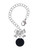 Acrylic 1/2" Disc Black - Bow Charm Accessory for Tumblers and Thermal Cups