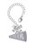 Acrylic Large Silver Plated Cheer Megaphone - Bow Charm Accessory for Tumblers and Thermal Cups