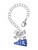 Acrylic Royal Blue Cheer Megaphone - Bow Charm Accessory for Tumblers and Thermal Cups