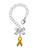 Silver Plated Yellow Ribbon - Bow Charm Accessory for Tumblers and Thermal Cups