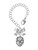 Silver Plated Flat Pebbles Spinner - Bow Charm Accessory for Tumblers and Thermal Cups