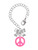 Acrylic Small Hot Pink Peace Sign - Bow Charm Accessory for Tumblers and Thermal Cups