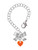 Acrylic 5/16" Orange Heart - Bow Charm Accessory for Tumblers and Thermal Cups