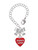 Acrylic Red "Puppy Love / Take a Walk" Heart - Bow Charm Accessory for Tumblers and Thermal Cups