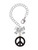 Acrylic Small Black Peace Sign - Bow Charm Accessory for Tumblers and Thermal Cups